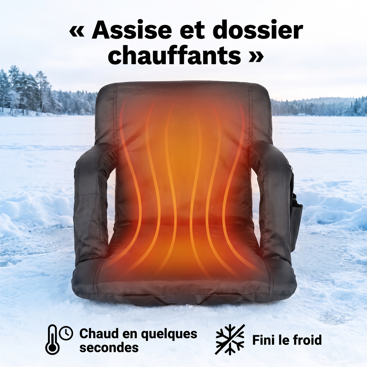 Siège de pêche chauffant Calvorin
